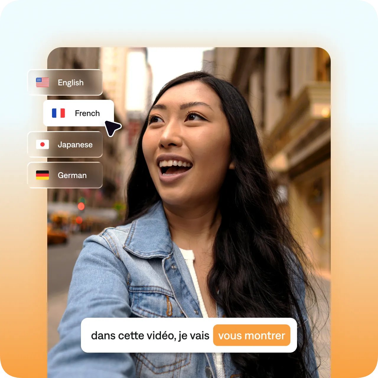 Translate a video into another language