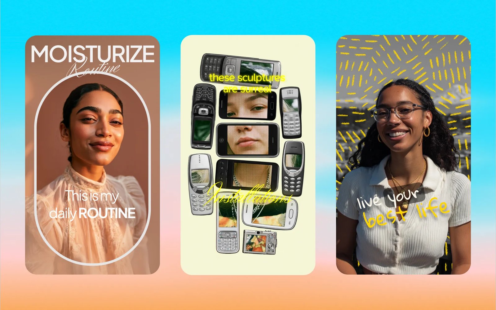 Three AI Edit styles